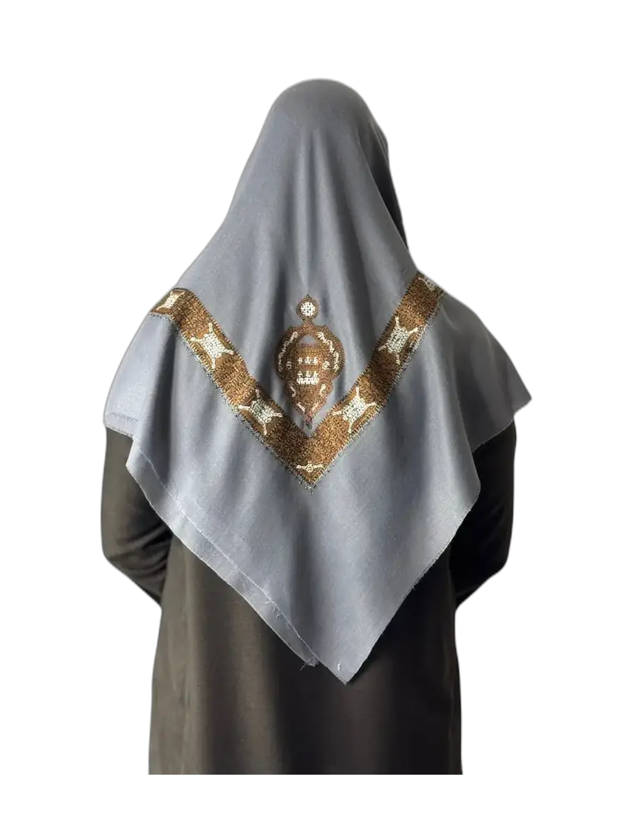 Ghoutra grise brodée du yemen